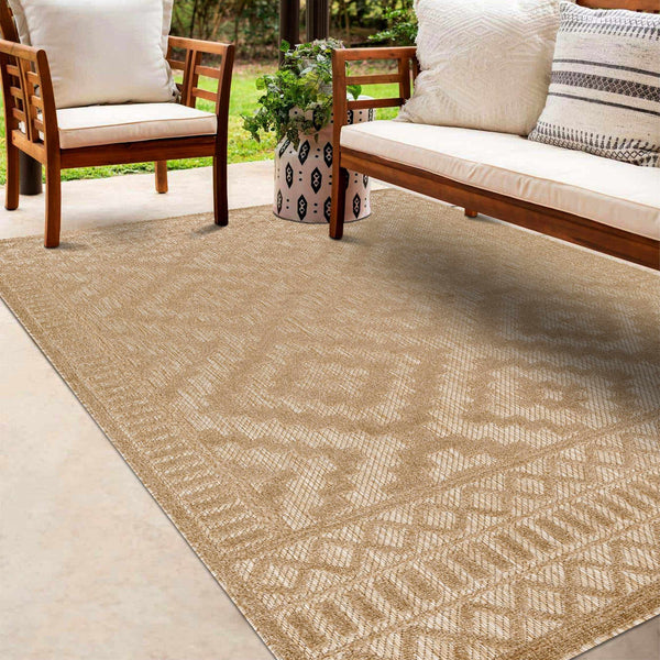 Feya Tan Outdoor Rug - Clearance