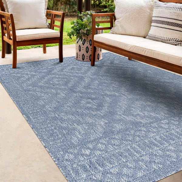 Feya Blue Outdoor Rug - Clearance