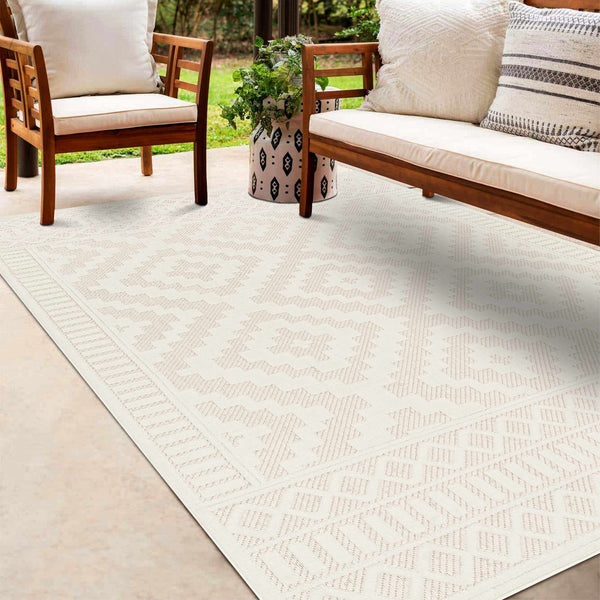 Feya Cream Outdoor Rug - Clearance