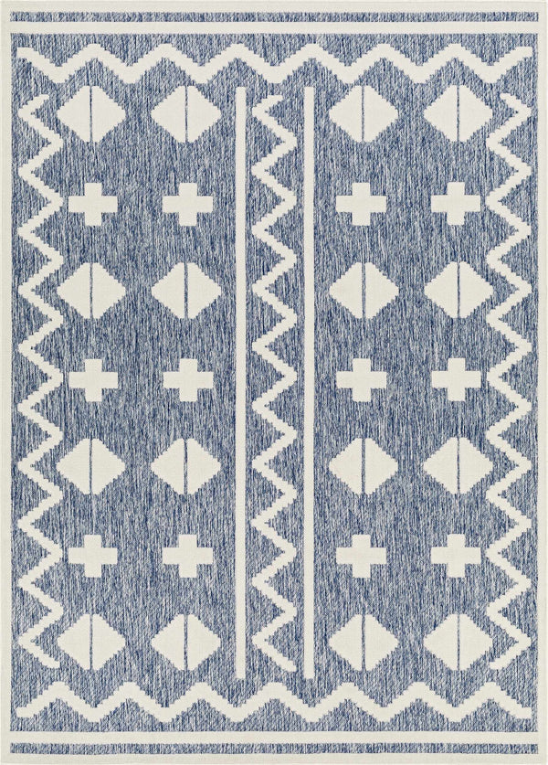 Elio Blue Outdoor Rug - Clearance