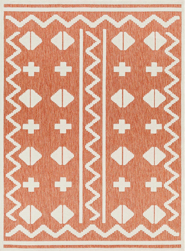 Elio Orange Outdoor Rug - Clearance