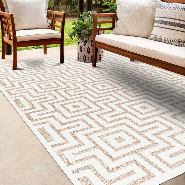 Zevi Tan Outdoor Rug - Clearance