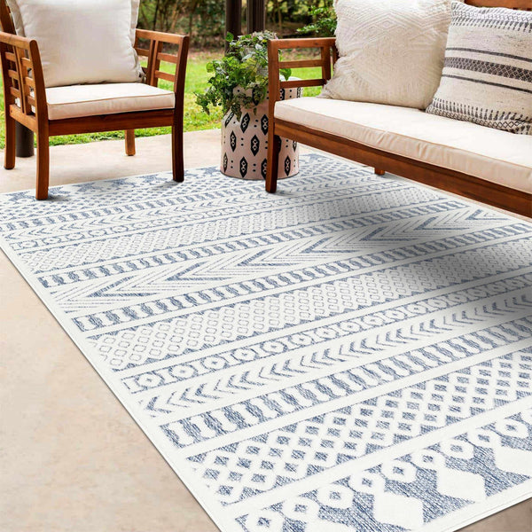 Jove Blue Outdoor Rug - Clearance