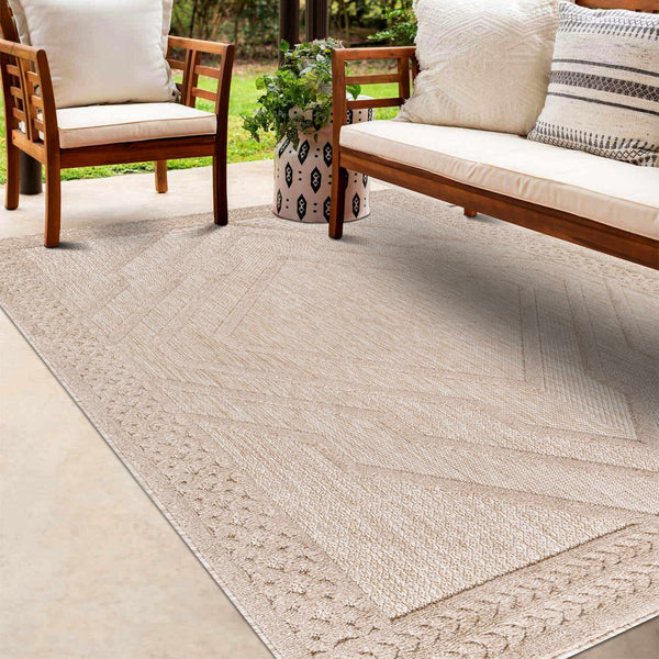 Anja Tan Outdoor Rug - Clearance