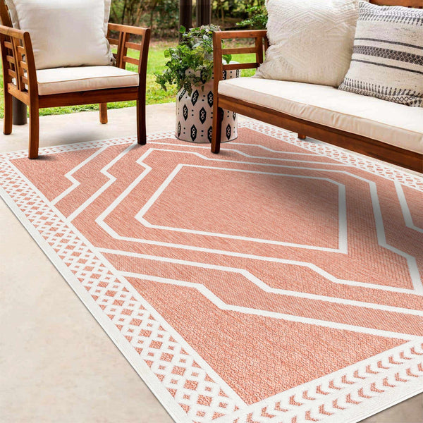 Anja Orange Outdoor Rug - Clearance