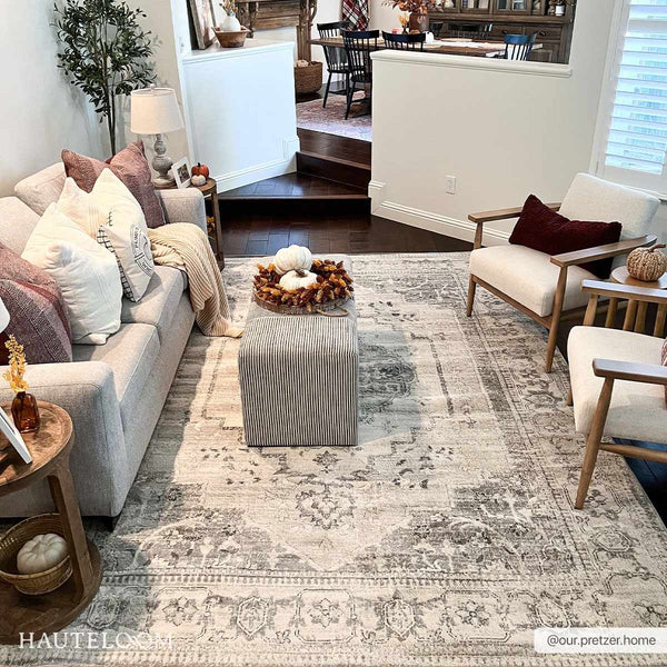 Ivory & Gray Medallion Rug TGS2315