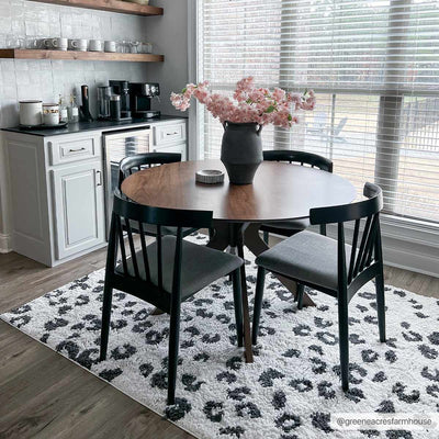 Zhen Black & White Area Rug - Clearance