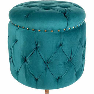 Katuli Teal Ottoman Pouf - Clearance