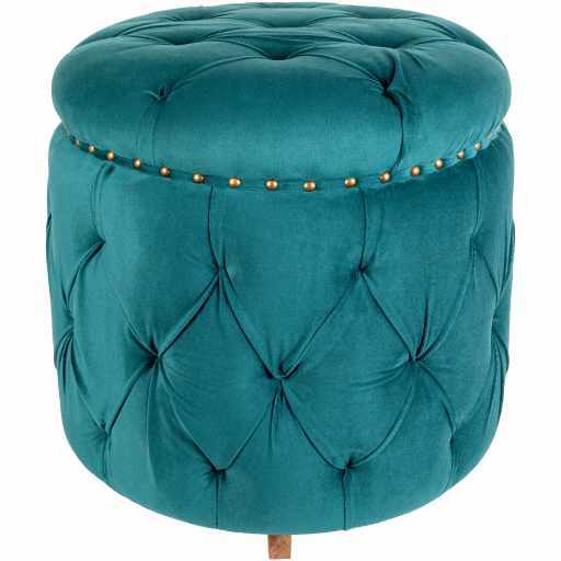 Katuli Teal Ottoman Pouf - Clearance