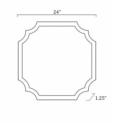 Abangay Gold Contemporary Wood Frame Mirror