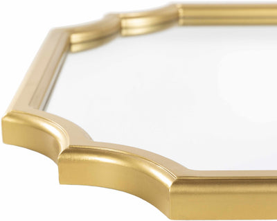 Abangay Gold Contemporary Wood Frame Mirror