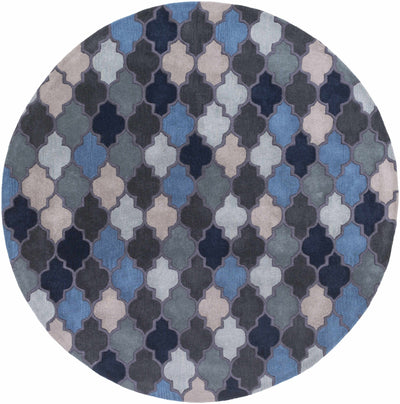 Aberfeldy 9x13 Blue Trellis Wool Area Rug - Clearance