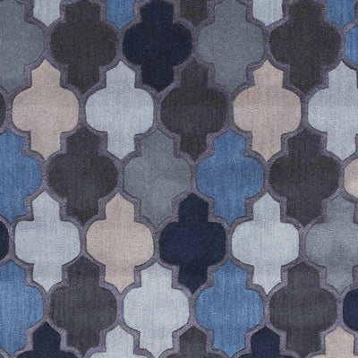 Aberfeldy 9x13 Blue Trellis Wool Area Rug - Clearance