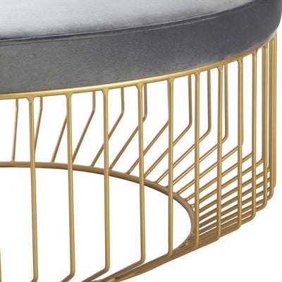 Adilcevaz Gold Cage Top Stool