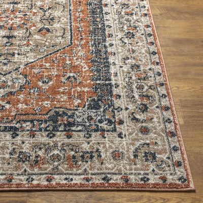 Alabel White&Red Medallion Area Rug - Clearance