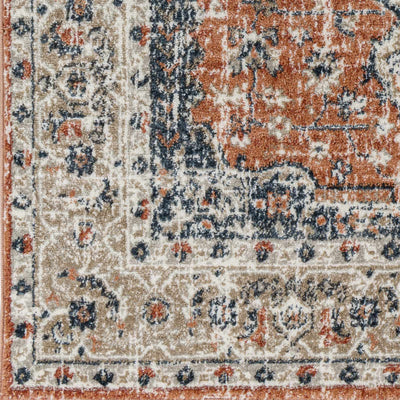 Alabel White&Red Medallion Area Rug - Clearance