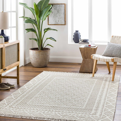 Albus Beige Wool Area Rug