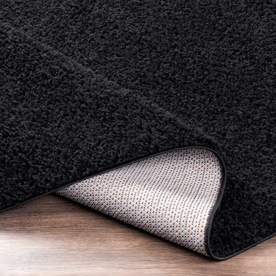 Black Solid Area Rug