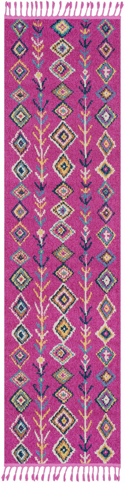 Almont 9x12 Magenta Tassel Rug - Clearance