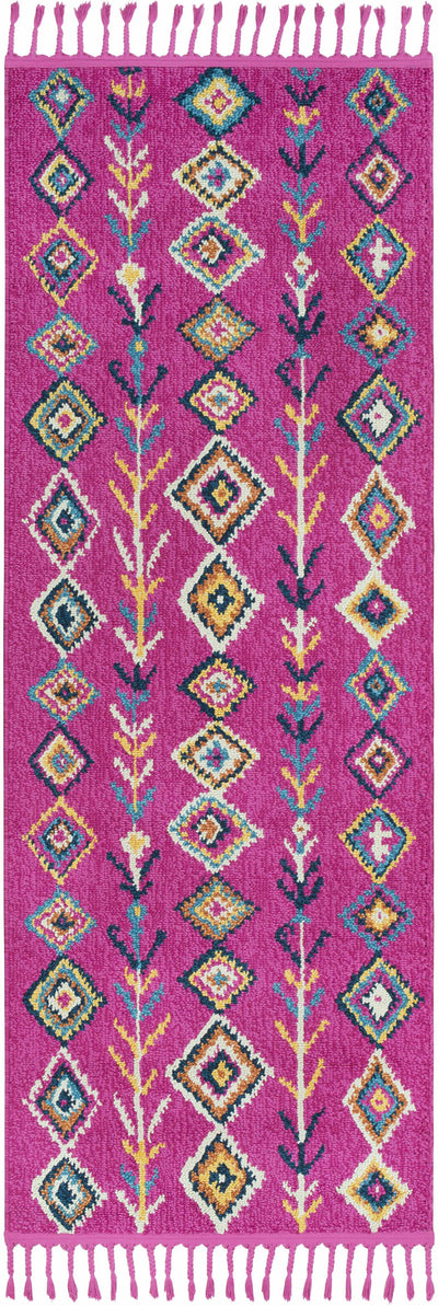 Almont 9x12 Magenta Tassel Rug - Clearance