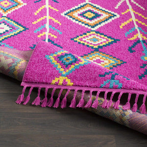 Almont 9x12 Magenta Tassel Rug - Clearance