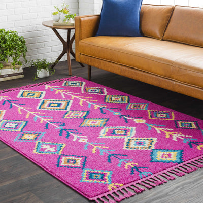 Almont 9x12 Magenta Tassel Rug - Clearance