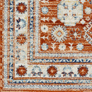 Alpaco Orange Medallion Area Rug - Clearance