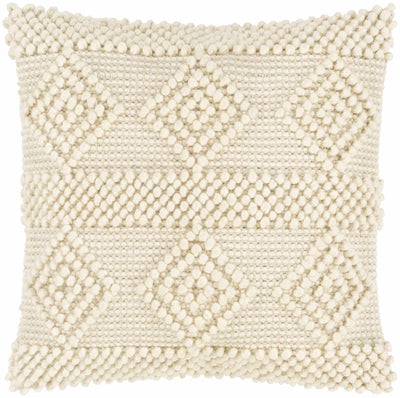 Alveley White Geometric Textured Throw Pillow