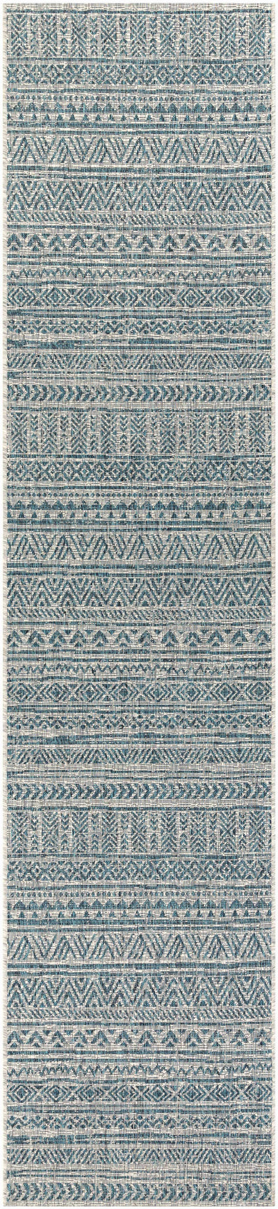 Novato Aqua All Over Pattern Performance Rug