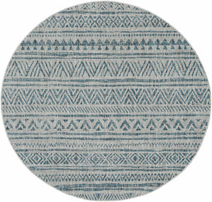 Novato Aqua All Over Pattern Performance Rug