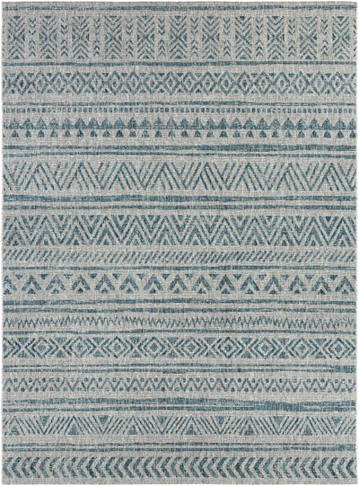 Novato Aqua All Over Pattern Performance Rug