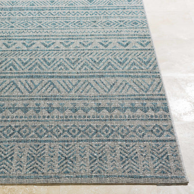 Novato Aqua All Over Pattern Performance Rug