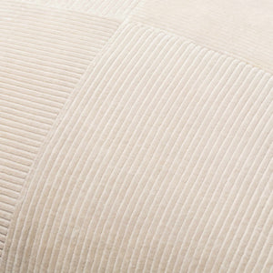 Aqil Beige Corduroy Patchwork Accent Pillow