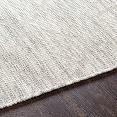 Unique Outdoor Trellis Area Rug, Ivory - Clearance