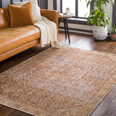 Argao Brown&Mustard Washable Area Rug - Clearance