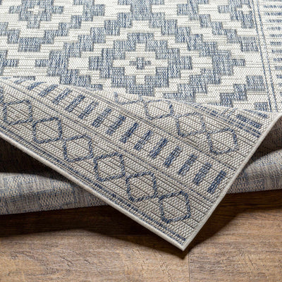 Armen Cream&Blue Outdoor Rug