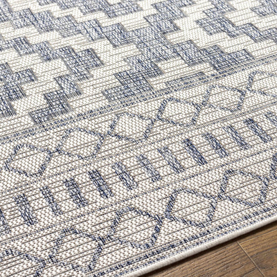 Armen Cream&Blue Outdoor Rug