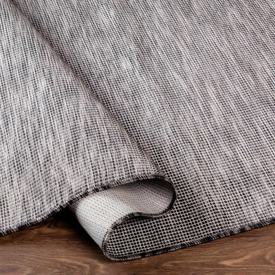 Aroona Black&Taupe Striped Flatweave Carpet - Clearance