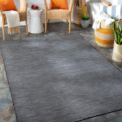 Aroona Black&Taupe Striped Flatweave Carpet - Clearance