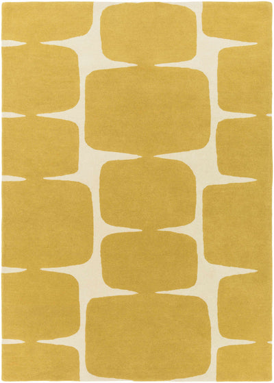 Astor Modern Yellow Wool Carpet