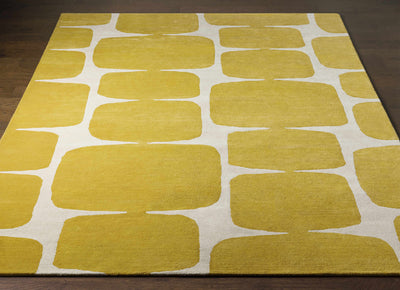 Astor Modern Yellow Wool Carpet