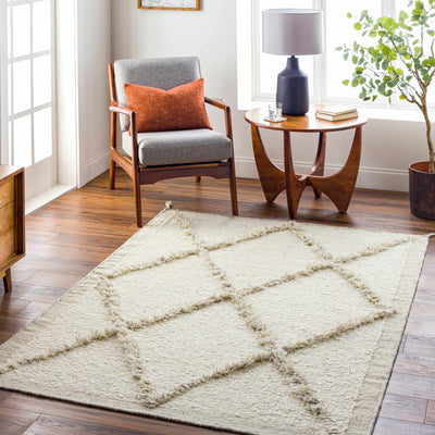 Awen Cream Wool Area Rug