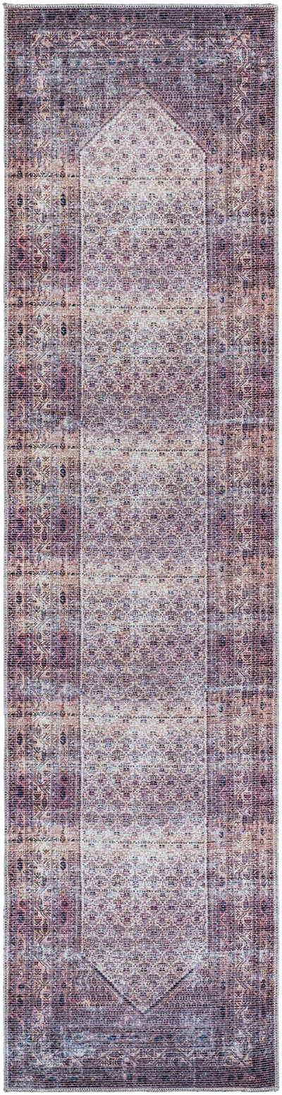 Dusty Pink Bagacay Distressed Washable Area Rug