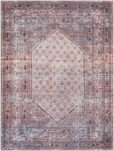 Dusty Pink Bagacay Distressed Washable Area Rug