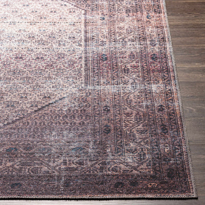 Dusty Pink Bagacay Distressed Washable Area Rug