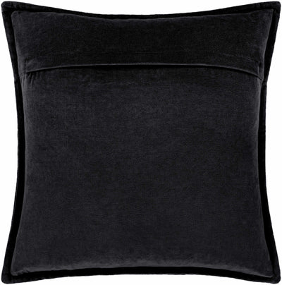 Baird Black Square Throw Pillow