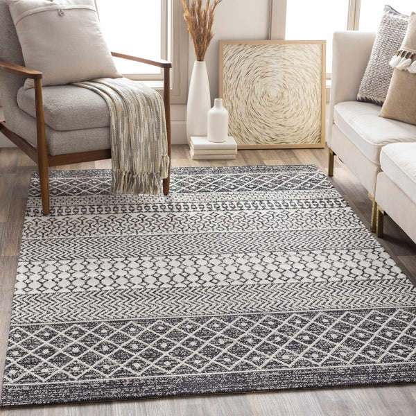 Barnwood Gray Boho Cotton Rug