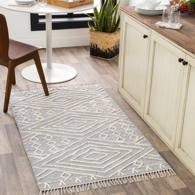 Skedee Slate/Cream Diamond Area Rug - Clearance