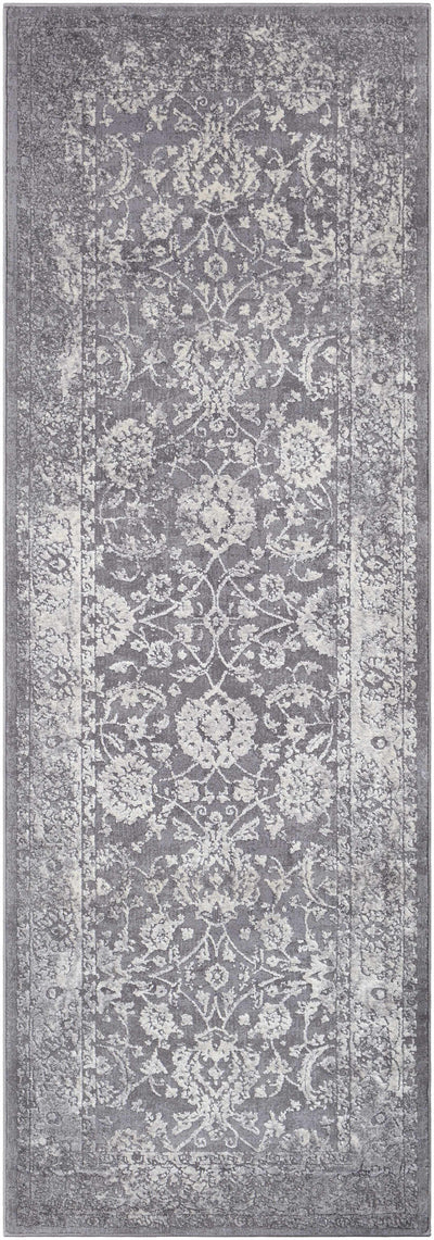 Benavides Gray Updated Traditional Tibetan Rug