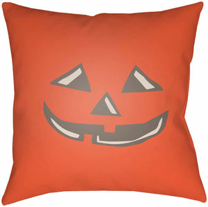 Halloween Pumpkin Red Throw Pillow